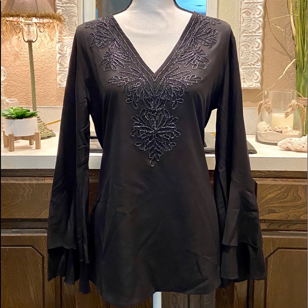 Bell Sleeve Boho Top by Vintage Kyra